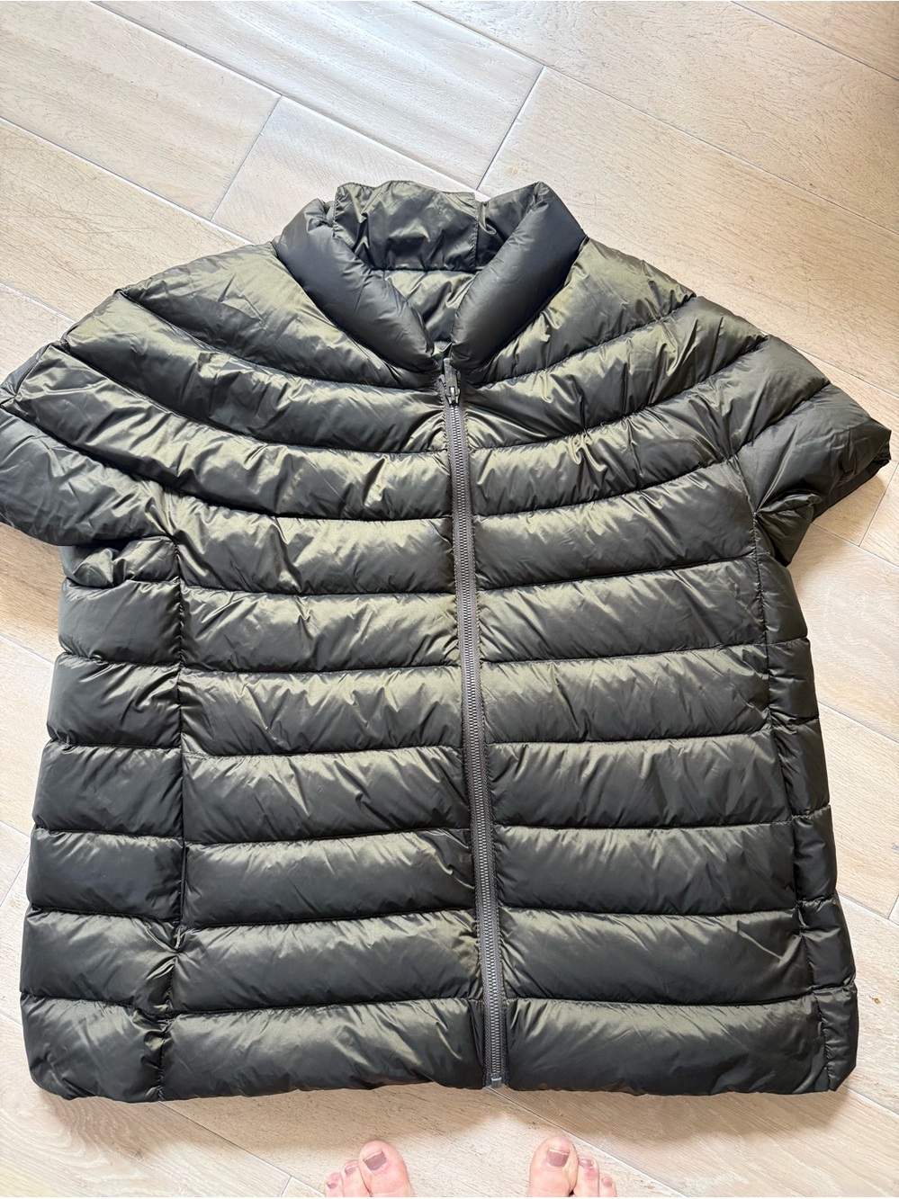 Martha Stewart dark green down vest XL NWOT